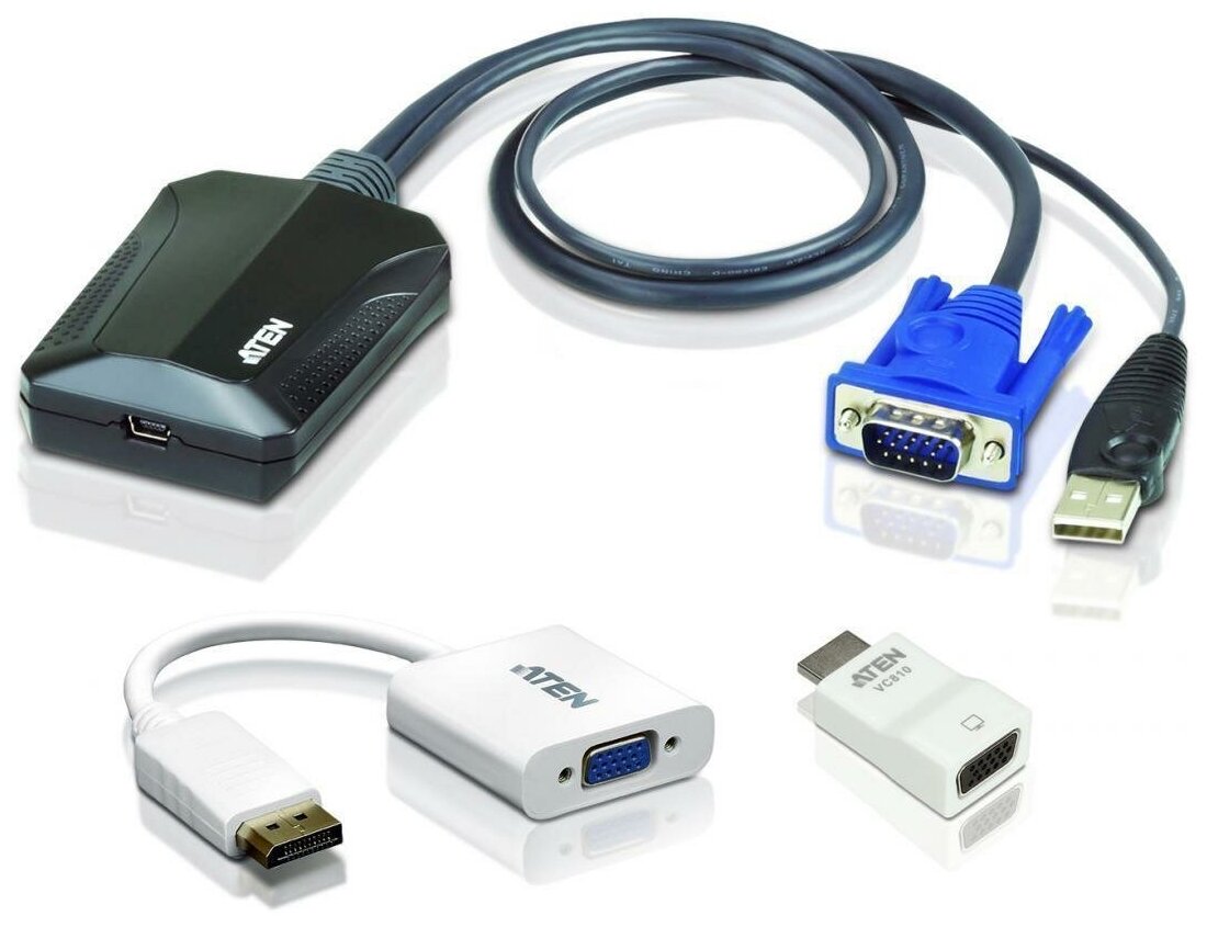 KVM переключатель ATEN CV211CP / CV211CP-AT, USB-адаптер консоли на базе ноутбука (комп. ATEN CV211CP-AT