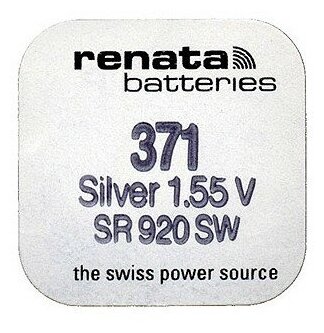 Батарейка Renata 371 (SR920SW) Silver Oxide 1.55V