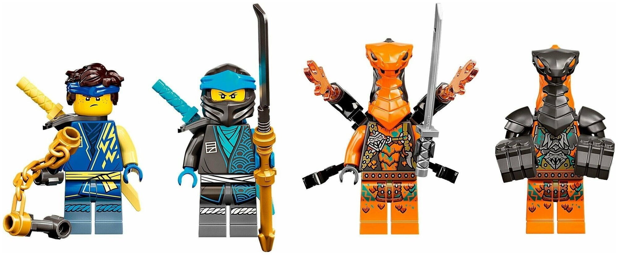 Игрушка CONSTRUCTOR NINJAGO EVO JAYS UND NYAS RENNWAGEN LEGO - фото №11