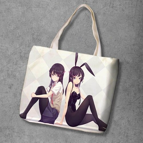 фото Сумка шоппер anime dakimakura, фактура рельефная, мультиколор