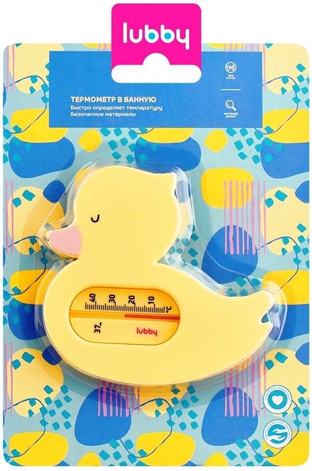Термометр Lubby в ванную Уточка желтый Lubby babys health - фото №14