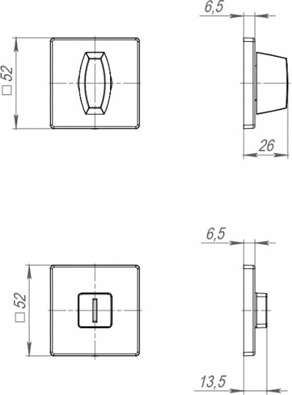 завертка сантехническая FUARO BK6 SL CP-8 хром - фото №3
