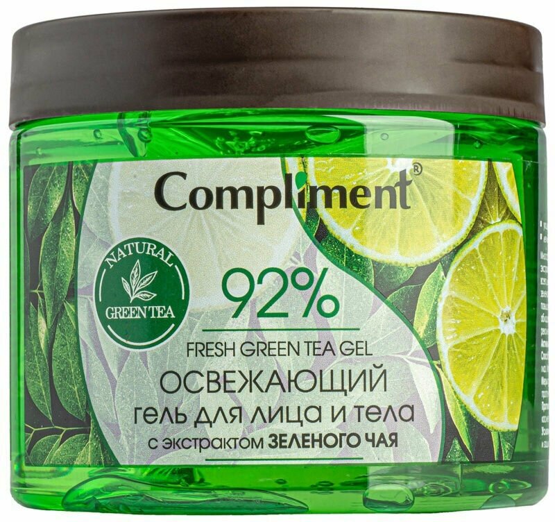 Compliment гель для тела и лица Освежающий с экстрактом зеленого чая, 400мл