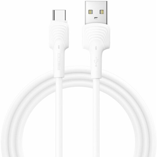 Кабель для зарядки телефона Recci RTC-N26C SHELL USB to Type-C, 1 метр, 3А, белый