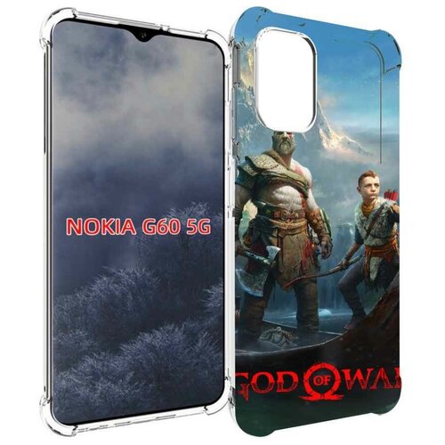 Чехол MyPads God Of War Кратос Атрей для Nokia G60 5G задняя-панель-накладка-бампер