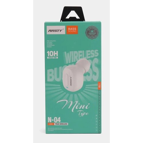 Bluetooth-Гарнитура Miny Type/N-04/Bluetooth 5.1/чистый звук/микрофон/для прослушивания музыки/белый