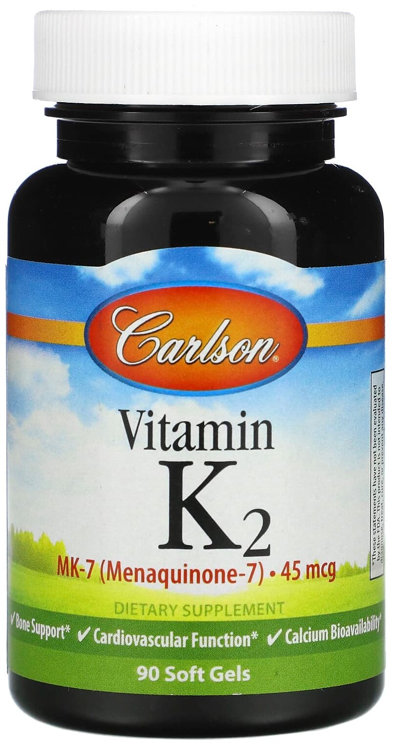 Капсулы Carlson Labs Vitamin K2 MK-7, 90 шт.