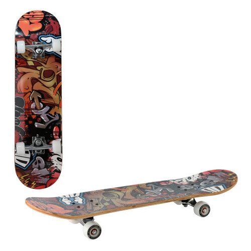 Детский скейтборд RGX LG DBL, 31x20, красный/серый скейтборд bible daste abec 9