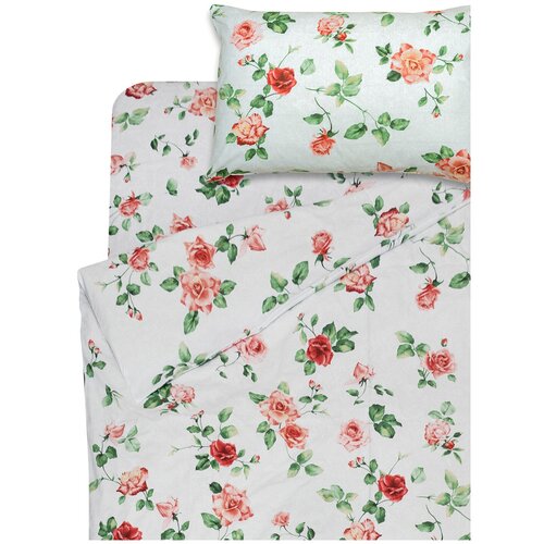 фото Комплект постельного белья красные розы шуйские ситцы