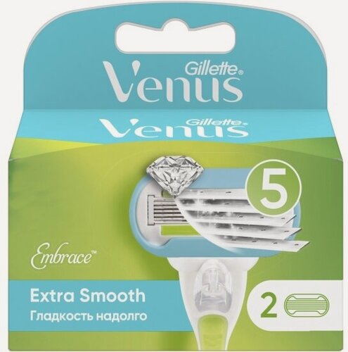 Изображение товара Сменные кассеты для бритья Venus Extra Smooth Embrace, 2 шт