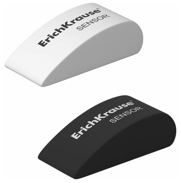 Ластик ErichKrause® Sensor Black&White (в блистере по 2 шт.)