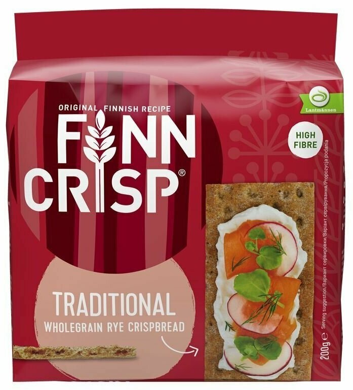 Хлебцы Finn Crisp Traditional традиционные ржаные 200 г (Из Финляндии)