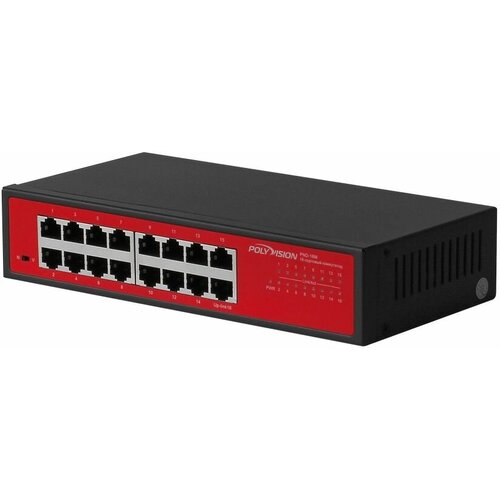 Polyvision PND-16M 16-портовый 100-мегабитный неуправляемый коммутатор 6900₽