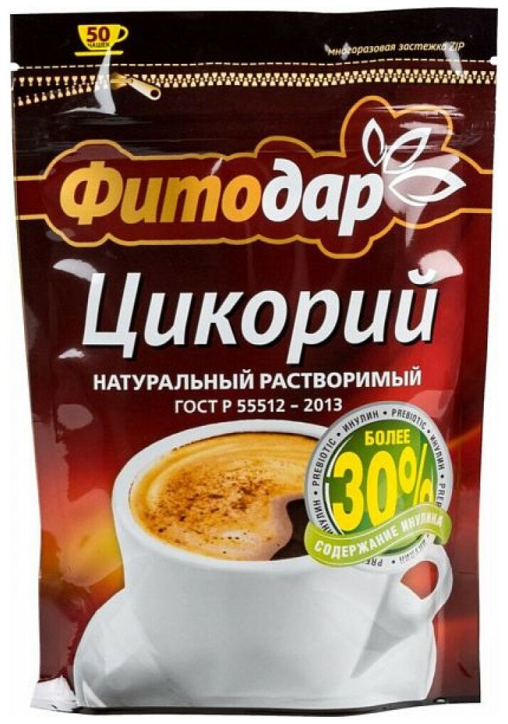 "Цикорий "Фитодар" натуральный растворимый без кофеина" - 100 гр