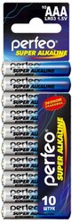 Батарейки Perfeo ААА 10 шт в пленке Super Alkaline