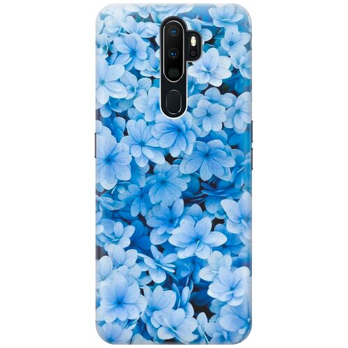 фото Re:pa накладка transparent для oppo a5 2020 / a9 2020 с принтом "голубые цветочки"