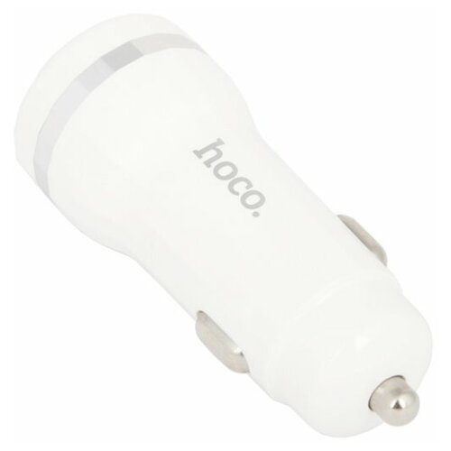 фото Автомобильное зарядное устройство hoco z27 staunch dual port in-car charger lighthing 2*usb 2,4a (белое)