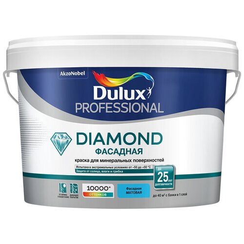 Краска фасадная Dulux Professional Diamond акриловая база BW белая 2,5 л