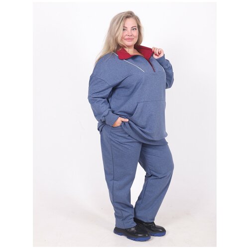 фото Костюм zoya, размер 62, синий, красный