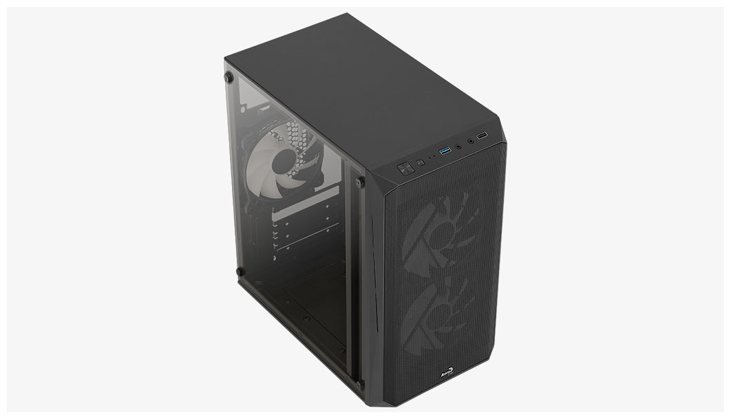Корпус mATX AEROCOOL , Mini-Tower, без БП, черный - фото №4