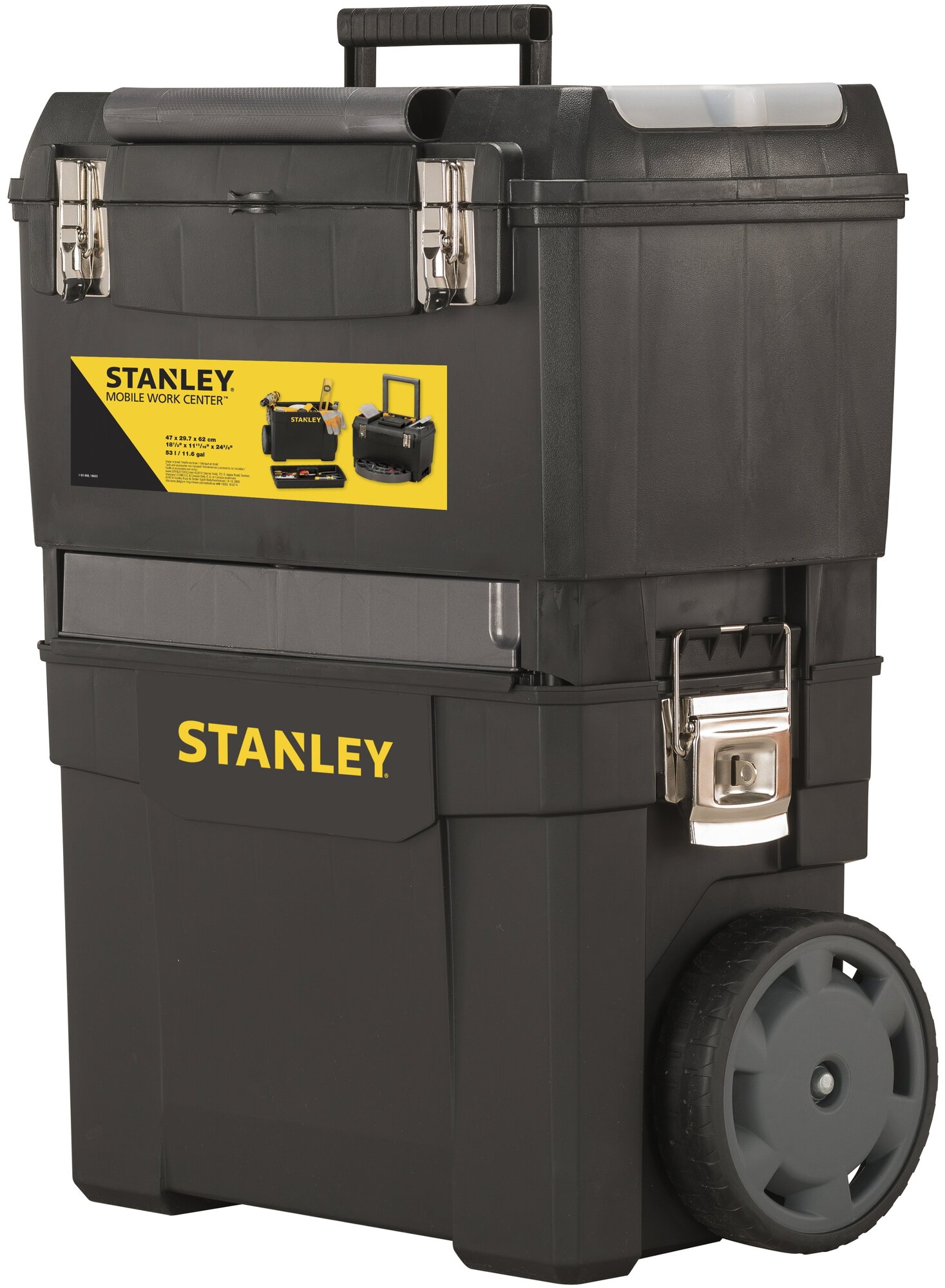 Ящик для инструмента Stanley 2 в 1, на колесах, с органайзерами 1-93-968 1-93-968 . - фотография № 3