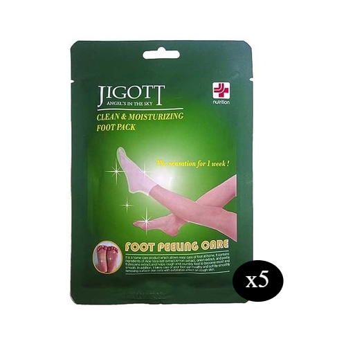 фото Jigott маска-носки для пилинга clean & moisturizing 40 мл пакет