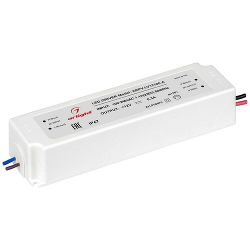 Блок питания для светодиодных лент Arlight ARPV-LV12100-A 100W IP67 блок питания arlight arpv lv12100 a 12v 100w ip67 018970 1