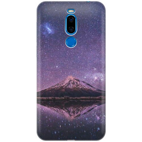 фото Силиконовый чехол на meizu x8 / мейзу х8 с принтом "гора и звездное небо" gosso
