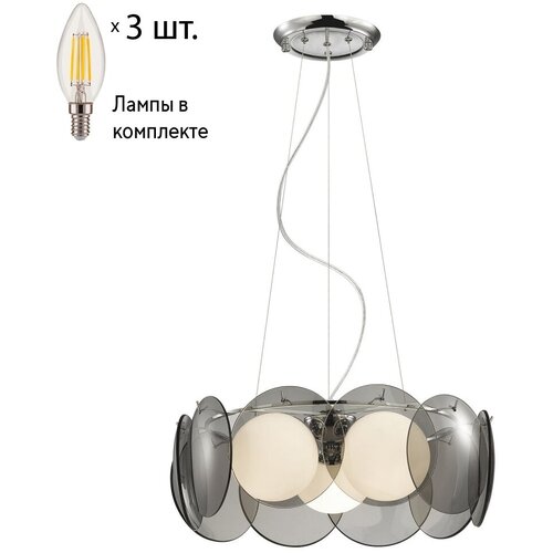 Подвесная люстра Favourite Palle с лампочками 1131-3P+Lamps E14 Свеча