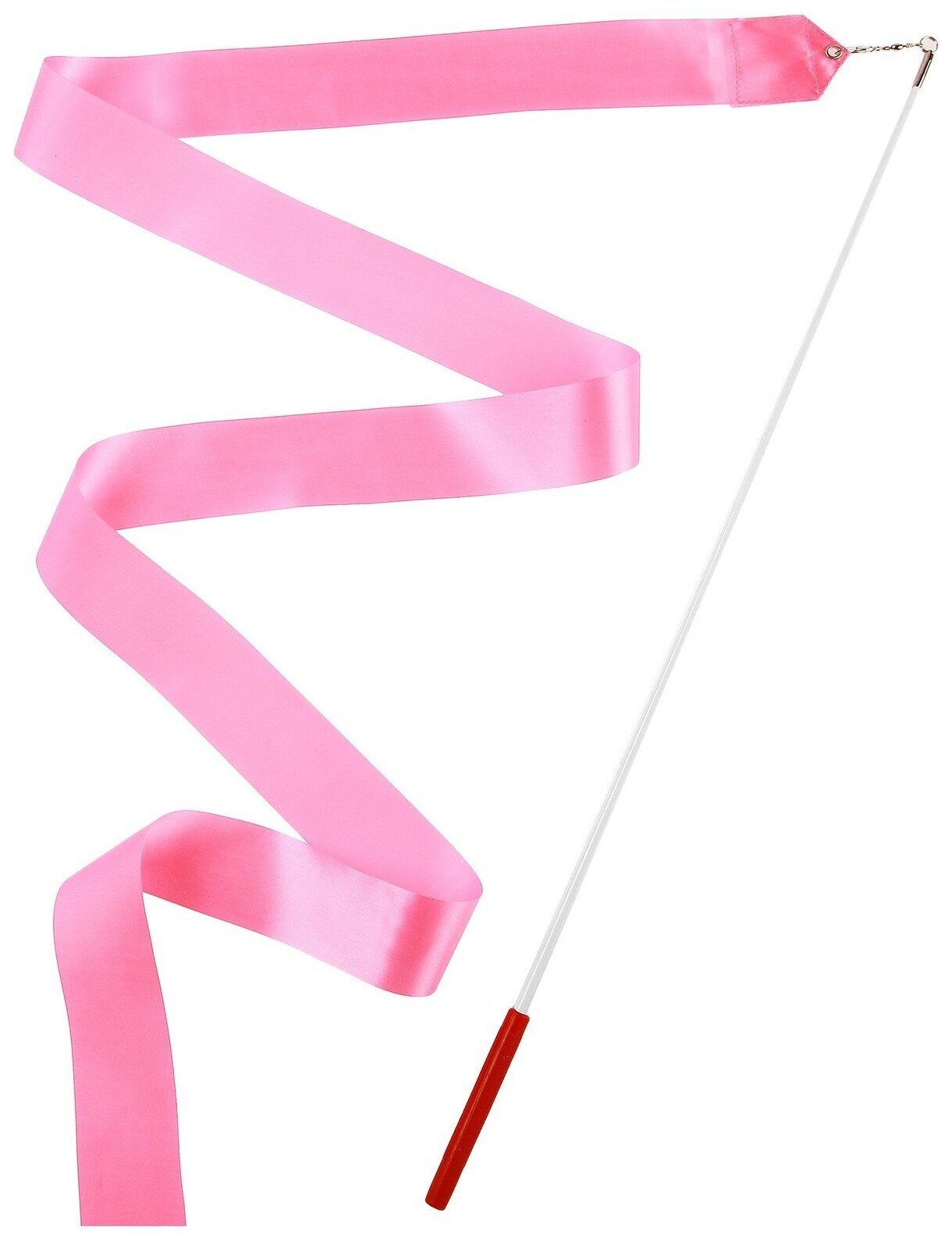 Лента Grace Dance, гимнастическая, длина 2 м, с палочкой, цвет розовый