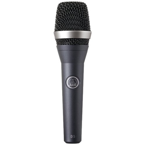 AKG D5 микрофон сценический вокальный динамический суперкардиоидный, разъём XLR, частотный диапазон 70-20000Гц, чувствительность 2,6мВ/Па, импеданс 60
