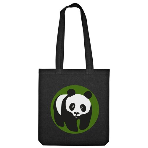 Сумка шоппер Us Basic, черный сумка малышка панда серый