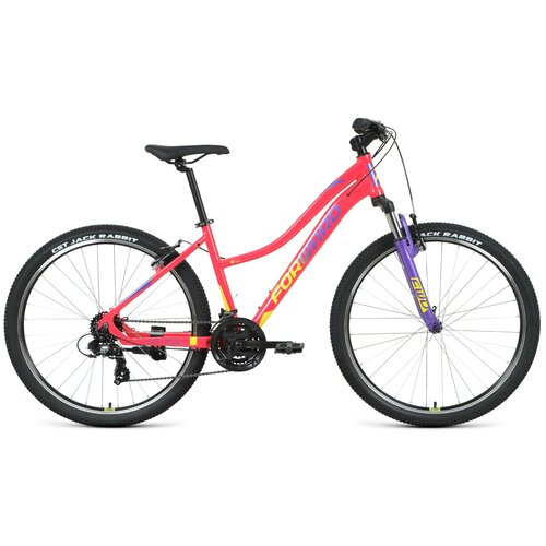 фото Горный (mtb) велосипед forward jade 27.5 1.2 (2021) розовый/желтый 16.5" (требует финальной сборки)