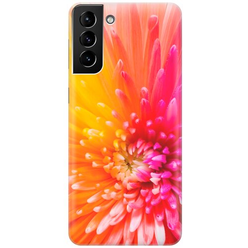 фото Силиконовый чехол на samsung galaxy s21+ / самсунг с21 плюс с принтом "розовая хризантема" gosso
