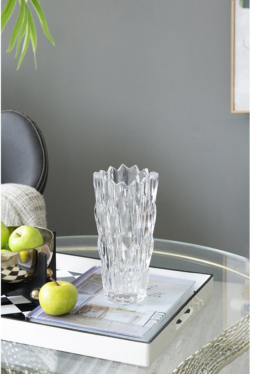 Ваза 12x12x24см Glasar 76659 Hoff - фото №1