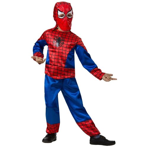 костюм карнавальный детский человек паук с мышцами размер m Костюм Батик, размер 158, синий/красный