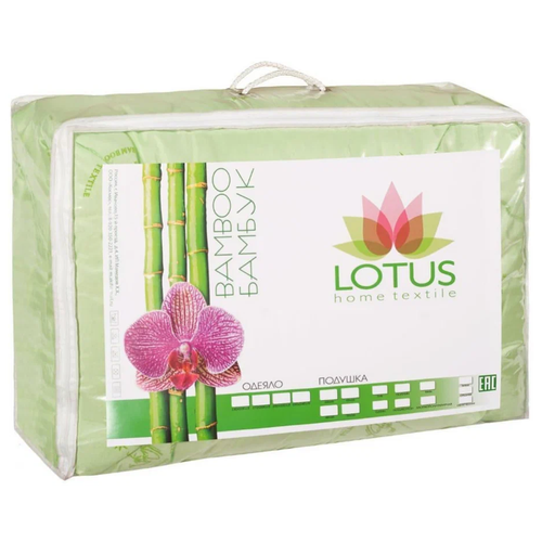 Одеяло LOTUS HOME TEXTILE 1,5 спальный 140x200 см, Всесезонное, Зимнее, с наполнителем Бамбуковое волокно