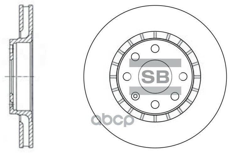 Диск Тормозной Chevrolet Lanos/Daewoo Nexia 14/Opel Astra F/Vectra A/B Пер. вент Sangsin brake арт. SD3003