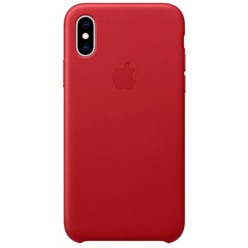 фото Чехол-накладка apple кожаный для iphone xs красный