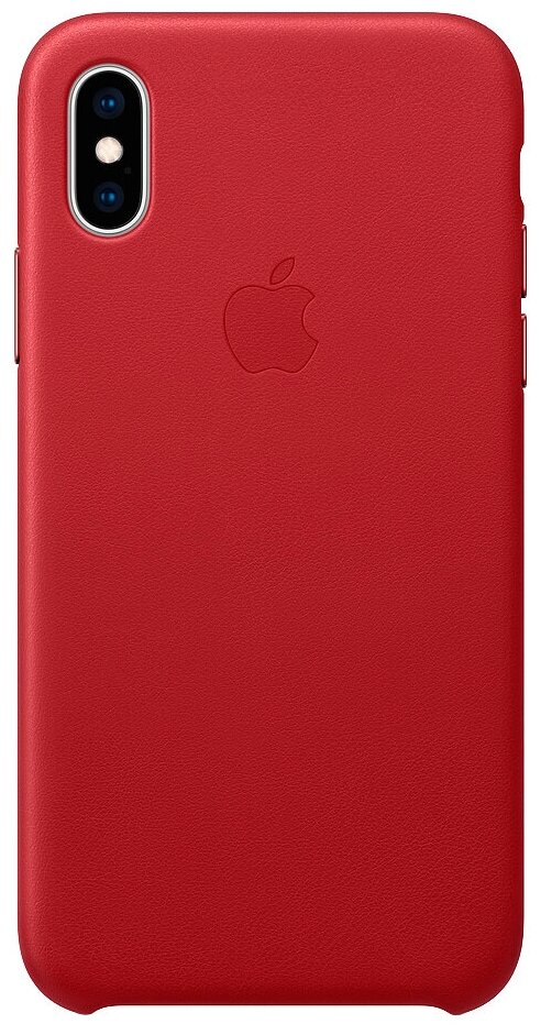 Чехол кожаный Apple iPhone Xs Leather Case Red (Красный) MRWK2ZM/A