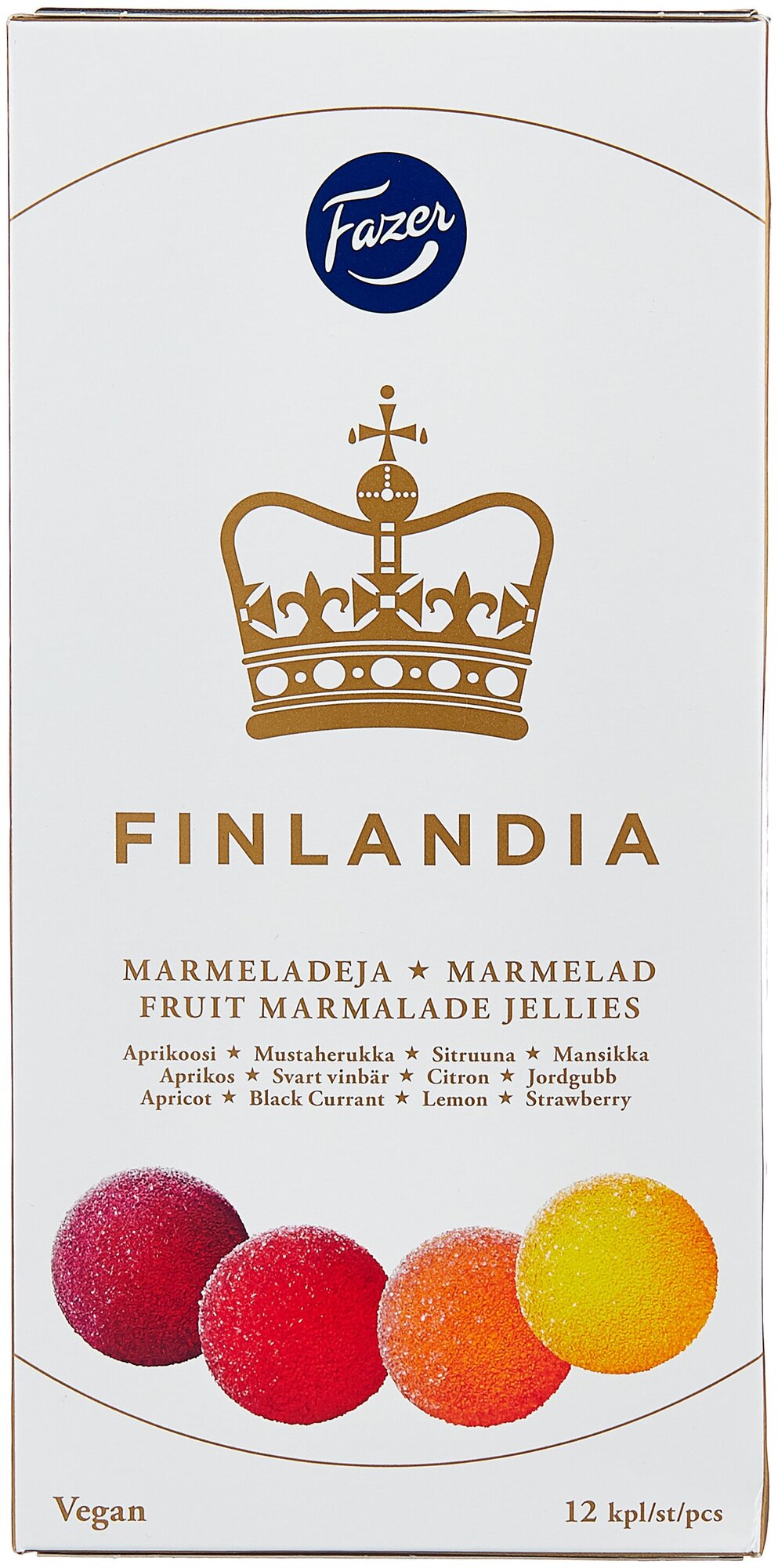 Мармелад Fazer Finlandia со вкусом абрикоса, черной смородины, лимона, клубники, 260 г - фотография № 2