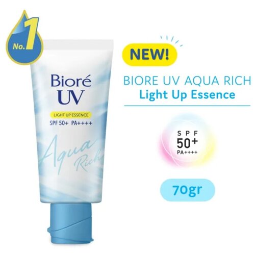 BIORE UV Light Up Essence SPF 50+, KAO, японский солнцезащитный крем, суперлегкий матирующий санскрин, 70 мл