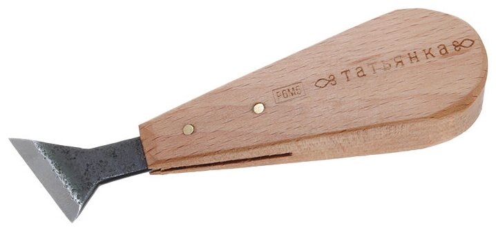 Нож флажок силовой № 08 сталь Р6М5 для резьбы по твердому и мягкому дереву. Татьянка