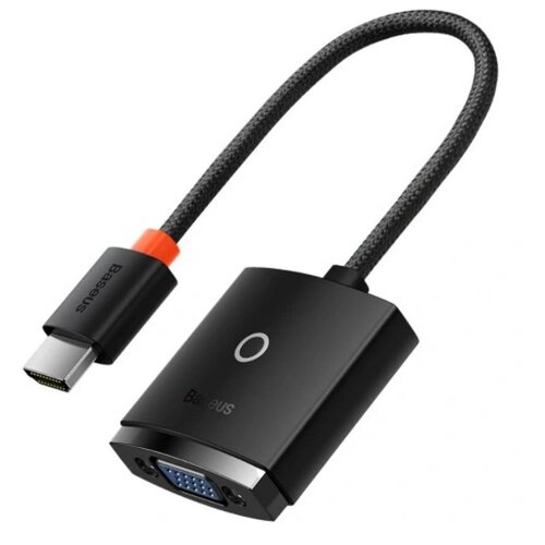 Переходник / адаптер Baseus Lite Series Adapter (WKQX010001), HDMI (M) - VGA (F), черный переходник адаптер baseus lite series adapter hdmi vga 3 5mm aux port