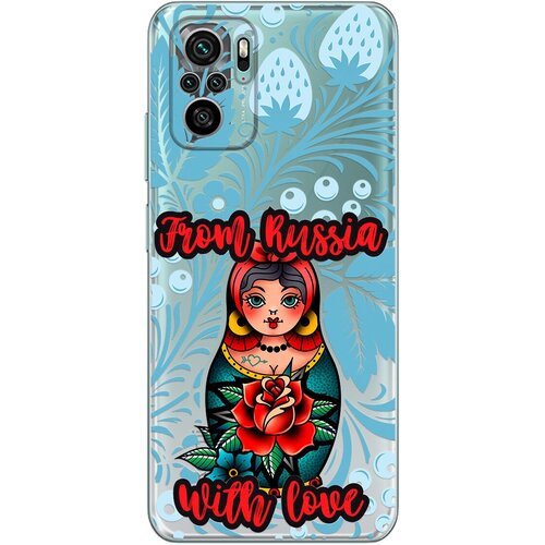 Силиконовый чехол Mcover для Xiaomi Redmi Note 10 с рисунком Matreshka from Russia силиконовый чехол mcover для xiaomi mi 11 lite с рисунком matreshka from russia