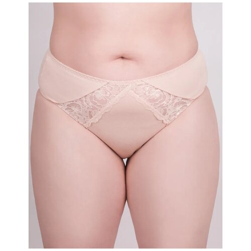 фото Milavitsa трусы слипы со средней посадкой и кружевными вставками classic, размер 102, нюд