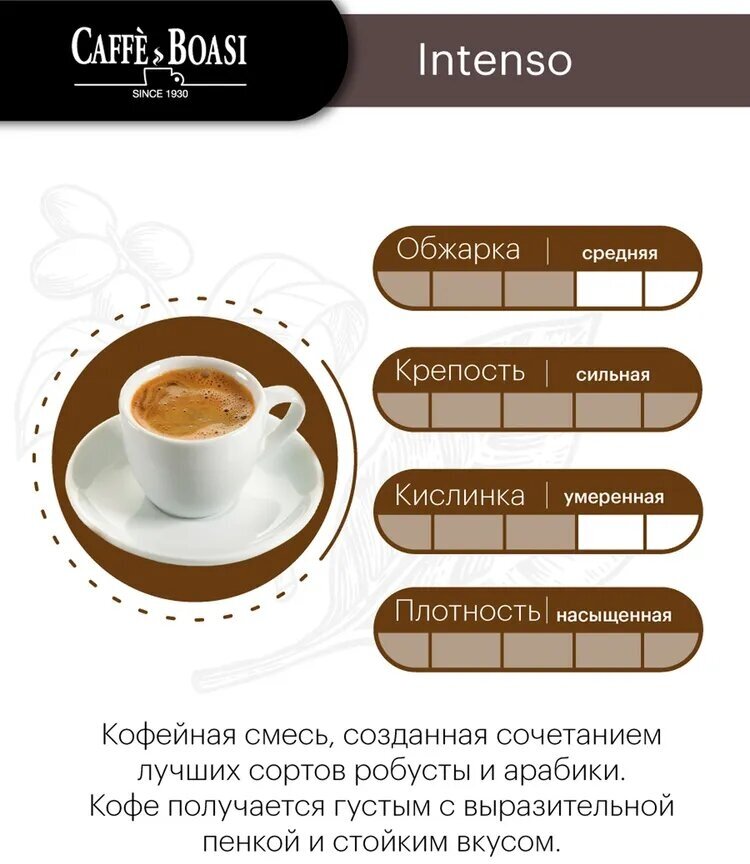 Кофе в капсулах Caffe Boasi Enjoy "Intenso" формата Nespresso (Неспрессо), 50 шт.