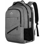 Городской рюкзак для ноутбука 17 дюймов Big Matein NTE серый - изображение