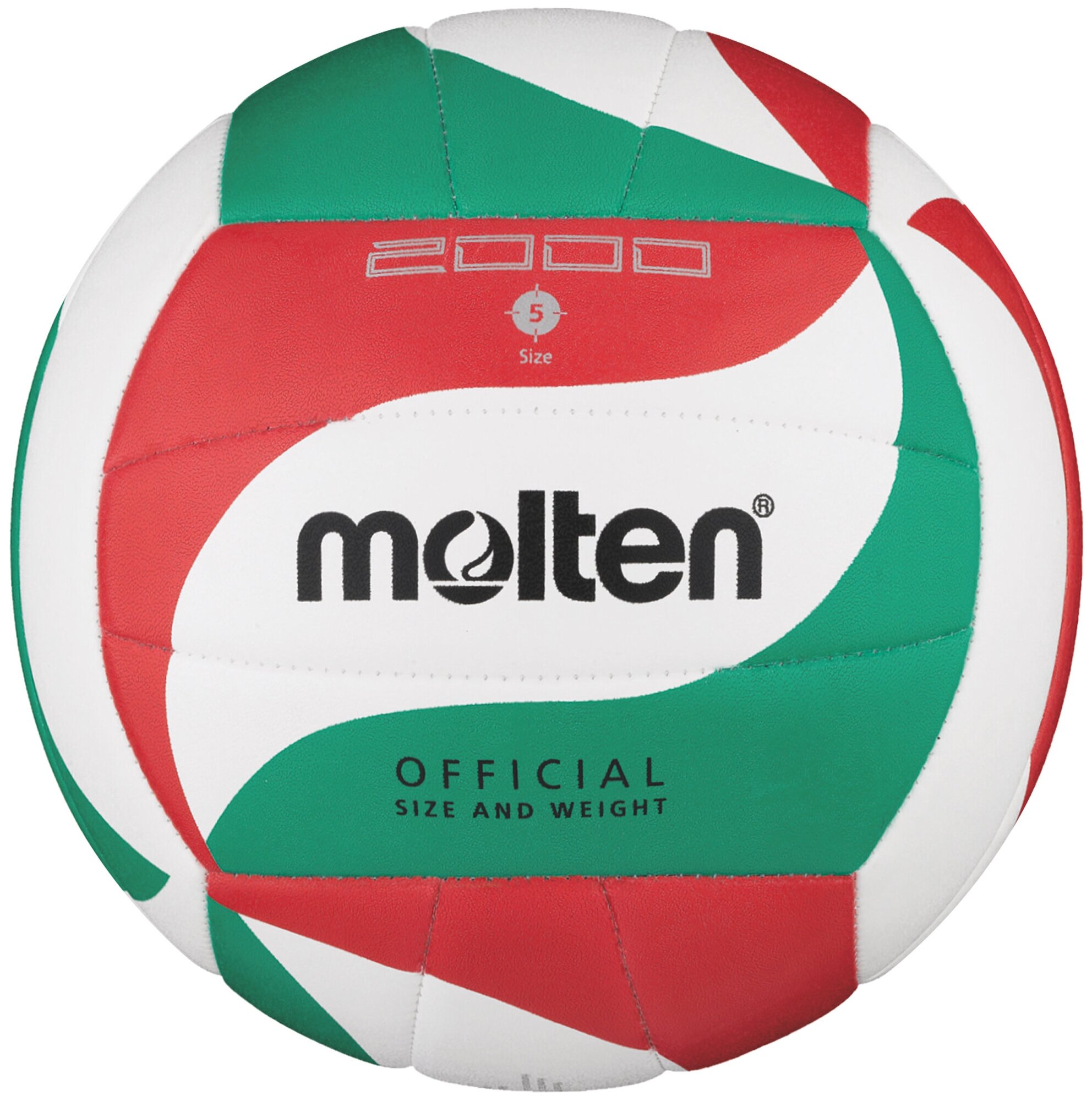 Волейбольный мяч Molten V5M2000 белый/зеленый/красный