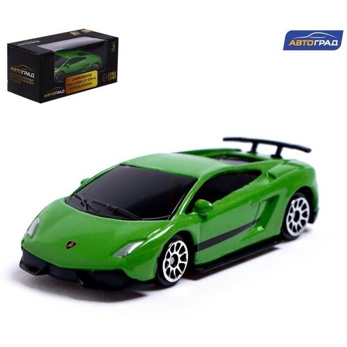 Машина металлическая LAMBORGHINI GALLARDO LP 570-4 SUPERLEGGERA, 1:64, цвет зелёный rmz city металлическая модель м1 64 lamborghini gallardo lp570 4 superleggera 344998